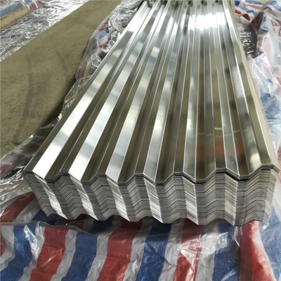 200 g/m2 Revestimiento de zinc Placa de acero galvanizado SGCC Hoja de metal corrugada